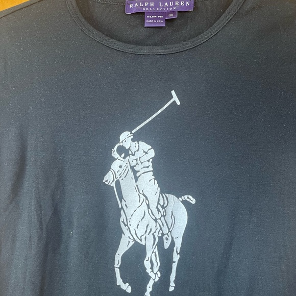 VINTAGE RALPH LAUREN purple label black TOP - Picture 4 of 7